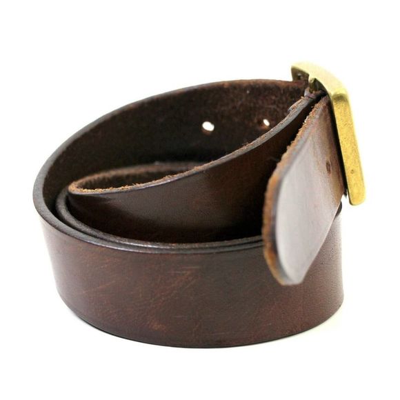 Eddie Bauer SADDLE BROWN GENUINE LEATHER 1.25"Wd CASUAL MEN'S BELT Sz 36/90 (F88 - Picture 5 of 11